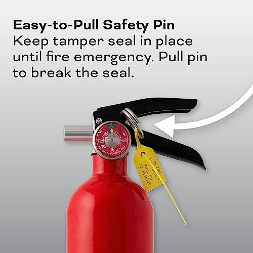 Kidde Fire Extinguisher for Commercial Use, 1-A:10-B:C, 4 Lbs., Refillable & Reusable, Wall Mount (Included)