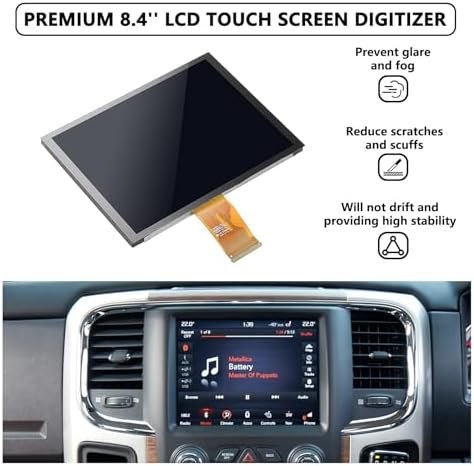 17-22 Replacement 8.4" Uconnect 4C UAQ LCD Monitor Touch-Screen Radio Navigation New OEM Replacement Fit for Dodge RAM Jeep Chrysler 2017&up Replace #LA084X01(SL)(02)