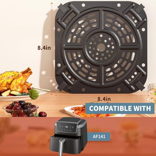 Air Fryer Replacement Tray for Ninja AF141, Air Fryer Accessories, Non-Stick Grill Pan for Ninja AF141, Dishwasher-Safe Replacement Parts