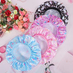 4 PCS Kids Satin Bonnet Child Sleeping Cap,Soft Silk Bonnet Elastic Wide Band,Breathable Baby Bonnets Night Sleep Caps,Colorful Night Hats for Girls Toddler Teens Natural Hair (Unicorn)