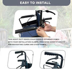 Wheelchair Handle Extenders, (400lbs Weight Capacity) Adjustable Wheel Chair Accessories Adults - Stroller Handle Extender, Extendable Handle for Wheelchair, Rallator & Stroller (with Brake)