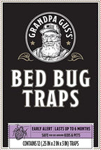 Grandpa Gus's Bed Bug Glue Traps for Home & Travel, Early Detection, Lasts up to 6 Months, Small & Discreet Patented Crush-Proof Design (Pack of 12)