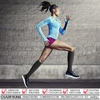 CHARMKING Compression Socks for Women & Men (8 Pairs) 15-20 mmHg Graduated Copper Support Socks are Best for Pregnant, Nurses - Boost Performance, Circulation, Knee High & Wide Calf (S/M, Multi 55)