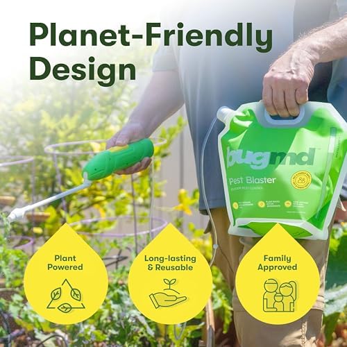 BugMD Blaster Kit - 2 Pack Pest Control Essential Oil Concentrates 3.7 oz and 1 Pest Blaster - Plant-Powered Bug Spray for Home, Insect Killer, Ant Killer for House, Flea Spray for Home, Roach Spray