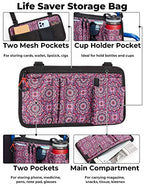 ISSYZONE Wheelchair Side Bag, Walker Pouch Bag with Cup Holder, Wheelchair Armrest Accessories for Walker, Rollator, Electric Scooter Wheelchairs, Ideal Gift for Mother's Day & Father's Day (Red)