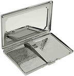 Silver Victorian Scroll (Half Pack 120s) Metal-Plated Cigarette Case & Stash Box with Mirror