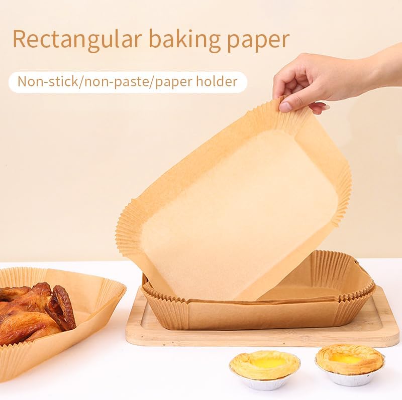 125 PCS Air Fryer Liners Disposable, 11x6 Inch Unbleached Parchment Paper for Ninja Smart XL Air Fryer, Baking Accessories, Safe & Non-Stick Air Fryer Parchment Paper Liners