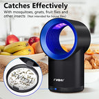 FVOAI Fly Trap Indoor for Home, H3 Fruit Fly Traps for Indoors Insect Trap with Suction, Time Setting, Bug Light & 10 Pcs Sticky Glue Boards (Blue)