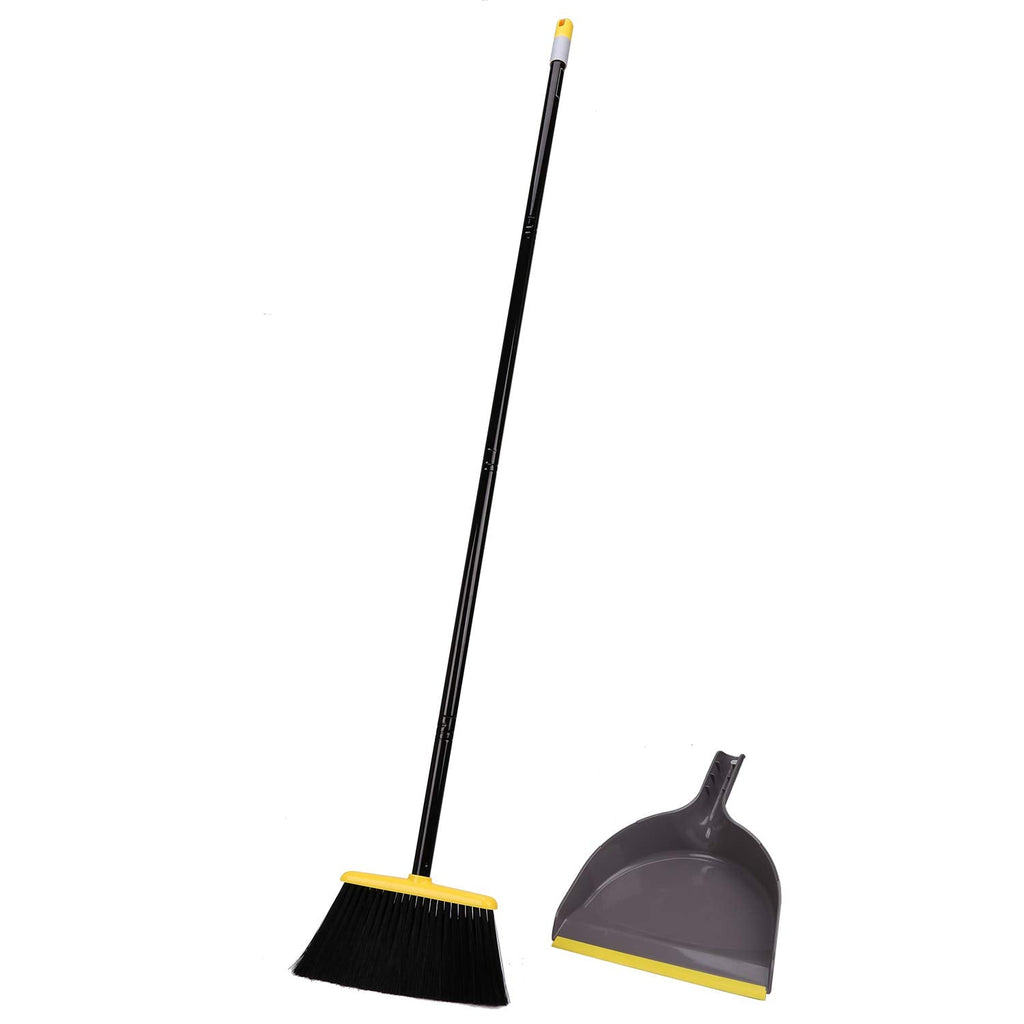 Broom and Dustpan Set,Indoor Broom with Dust pan Combo Set for Home,Angle Kitchen Broom for Floor Sweeping