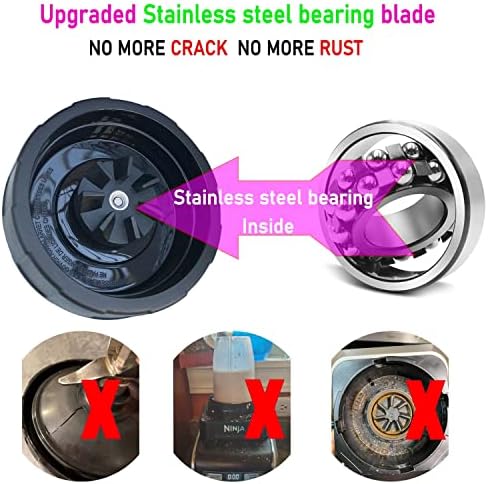 [ New Model] Replacement blender Blade and 24oz cups Accessories, Only Compatible with Nutri Ninja Foodi Power Blender SS150,SS151,SS300, SS350,SS351, SS351TGT, CO351B, SS100, SS101, SS101C, CO101B