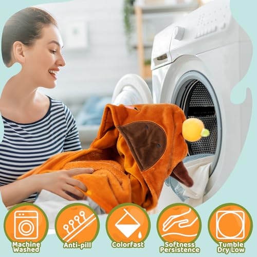Mewaii Wearable Oversized Blanket Hoodie for Adults, Capybara Blanket Hooded Cloak, Warm and Cozy Flannel Cute Animal Blanket Hoodie, Funny Christmas Blanket Gifts for Women and Males