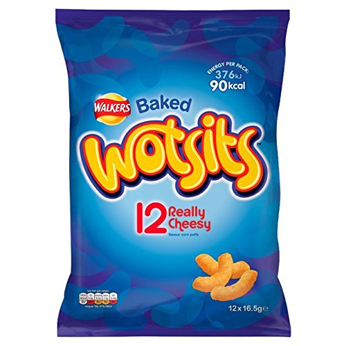 WALKERS Wotsits Walkers Cheese Snacks 12 x 17g