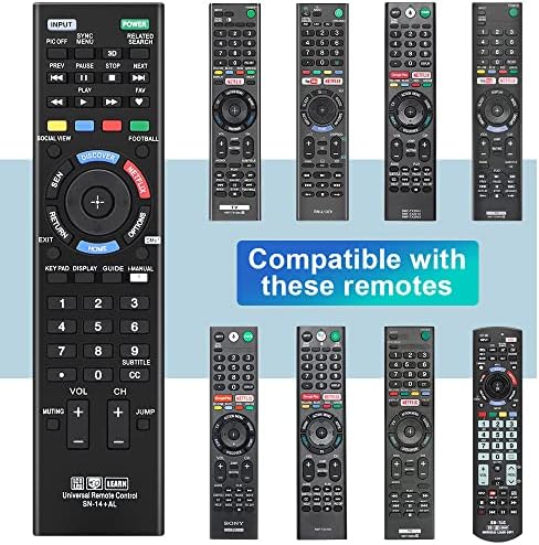 Gvirtue Universal Remote Control for Sony TV, Replacement for Almost All Sony Bravia 4K 8K UHD HD LED OLED LCD Smart TV, with Netflix Button