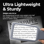 MAGNIPROS 6X Large Illuminated Magnifying Glass - Anti-Glare, Dimmable LED Light, Perfect for Reading & Inspection - Ideal for Seniors with Macular Degeneration & Low Vision - Enhanced Visual Clarity