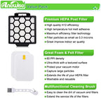 Replacement Filter for Shark Navigator Zero-M Pet Pro ZU102 ZU60 ZU62 ZU62C NV150 NV150C NV151 NV251 Rotator Pet NV255 Upright Vacuum, 2 HEPA + 6 Foam Felt Filters, Part # 1238FT60 & 1239FT60