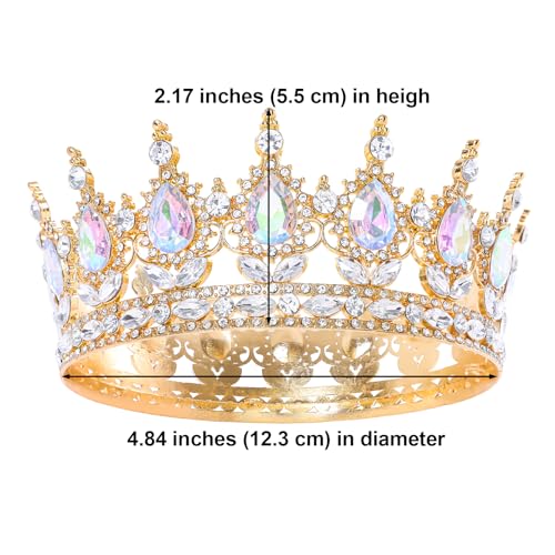 Queen Crown for Women Crystal Tiara for Girl Rhinestone Wedding Headband for Bride Hair Accessories for Costume Birthday Party Prom Gifts