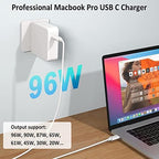 96W USB C Laptop Charger Power Adapter Replacement for Mac Book Pro 16, 15, 14, 13 inch 2021, 2020, 2019, 2018 Charger,Mac Book Air,IPad Pro,Type C Fast Charging Power Cord Supply