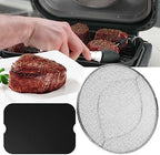 Replacement Splatter Shield and 3PCS Grill Mat for Ninja Foodi FG551 Air Fryer,Stainless Steel Splatter Screen Accessories for Ninja Foodi Smart XL 6-in-1 Indoor Grill