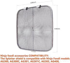 Stainless Steel Splatter Shield for Ninja Foodi AG301, Air Fryer Accessories for Ninja Foodi 5-in-1 Indoor Grill, Replacement Parts for Ninja Foodi AG300, AG300C,AG301C, AG302, AG400