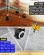SAIKOOWA Office Chair Mat for Hardwood Floor,36"*48" Highly Premium Quality Protector Floor Mat,Desk Chair Mat - 2.15lbs Anti-Slip Chair Rug Mat for Office Home Laminate Floor Black Grey
