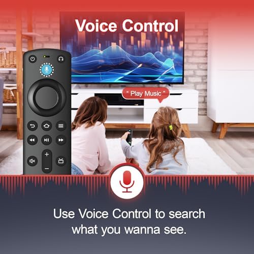 Replacement Voice Remote (3rd Gen Pro Plus) Fit for Fire-TV-Stick/TV Cube and for Insignia/Toshiba/Pioneer AMZ Fires-Smart-TVs