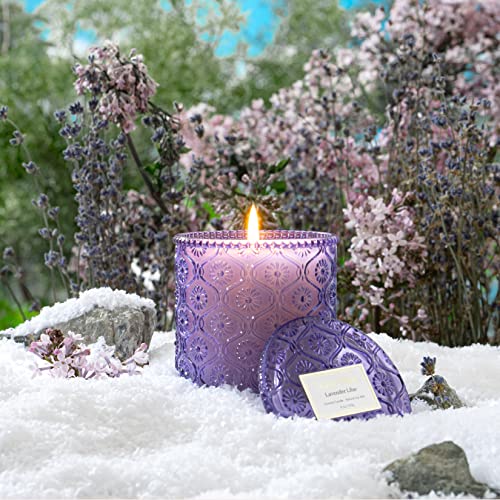 LA JOLIE MUSE Lavender Candle, Mothers Day Candles for Women, Lavender Lilac Candle, Scented Candle Gift for Mom, Aromatherapy Candle, Candles for Home Scented