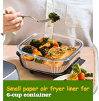 Air Fryer Liners for Ninja Crispi, Disposable 125 + 125 Pcs Ninja Crispi Accessories for Ninja Crispi 4-in-1 Portable Glass Air Fryer Cooking System, Non-Stick Ninja Crispi Liners Disposable