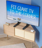 Universal TV Stand, Table Top TV Stand Base Replacement for Most 37 to 86 Inch LCD LED TVs, 7 Height Adjustable TV Legs with Cable Management Hold up to 150lbs, Max VESA 800x600mm, Black AX10TB01