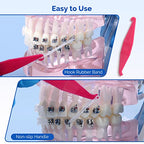 JMU Orthodontic Rubber Bands 1/4 Medium 6.4 mm Clear Orthodontic Elastic 4.5oz 500 pack Latex Free Dental Rubber Bands Made in USA