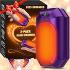2 Pack Hand Warmers Rechargeable, Electric Hand Warmer Reusable, USB Handwarmers,Outdoor/Indoor/Golf/Camping/Hunting/Pain Relief/Watch Football/Baseball/Warm Gifts for Men Women Kid Birthday Christmas