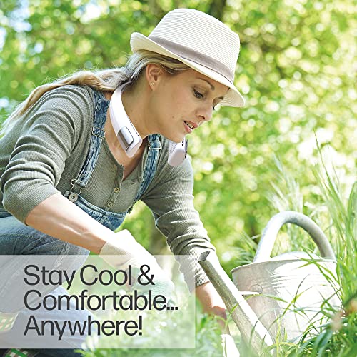 Arctic Air Freedom Personal Air Cooler - Portable 3-Speed Neck Fan, Hands-Free Wearable Design, Lightweight, Cordless And Rechargeable