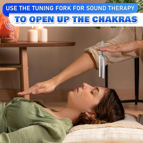 432 Hz Tuning Fork - Chakra Tuning Forks Set with Cleaning Cloth and Bag Sound Diapason Tunning Fork Music Tuning Accessories - Chakra Tuning Fork
