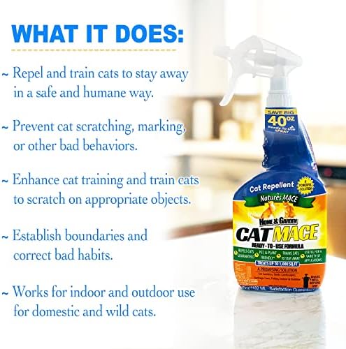 Nature’s MACE Cat MACE, Cat Repellent Spray, 1 Gallon, Keep Cats Out of Your Lawn and Garden, Cat Repellent Outdoor to Keep Cats Away, Indoor, Safe to use Around People, Pets, & Plants