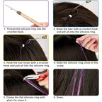 Hair Tinsel Kit (48 Inch,18 Colors, 4320 strands), Tinsel Hair Extensions with Tools, Heat Resistant Fairy Hair Tinsel Kit for Women Hair Accessories