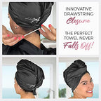Microfiber Hair Towel Wrap for Women - Gift and Travel - Smooth like Silk - Curly, Wavy, Straight Hair Girls - Plopping Essential - Anti-Frizz, Fast Drying, Works Better than a T-Shirt
