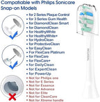Replacement Brush Heads Compatible with Philips SoniCare Electric Toothbrushes Handle, Toothbrush Heads of Effective Cleaning, for Snap-on System, 8 Pack, White