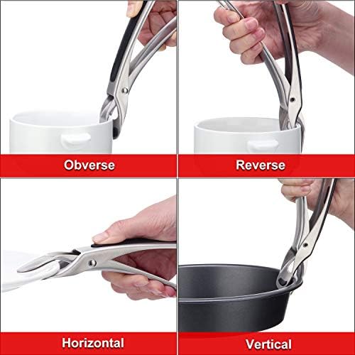 SOLEADER Plate Gripper Compatible With Instant Pot Accessories, Air Fryer Pans Gripper, Hot Plate Bowl Retriever For Egg Custard For Jidangeng, For Microwave Toaster Oven Steamer, Pack of Two