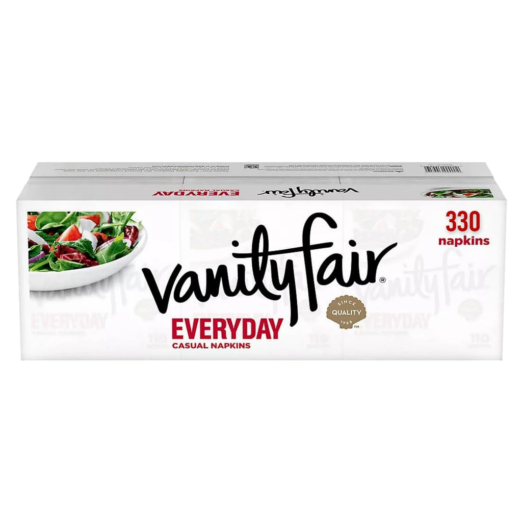 ONDAGO Vanity Fair Everyday Paper Napkins - 110 2-Ply Disposable Napkins (Pack of 3) - 330 Total