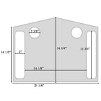 Support Plus Walker Tray Table - Mobility Table Tray for Walker, Non Slip Walker Tray Mat, Walker Accessories Mat, Cup Holder for Walker (21"x16") - Black