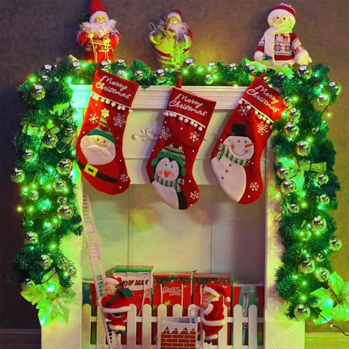 YEGUO Green Christmas Lights, 500 LED String Lights Outdoor Waterproof, 8 Modes 165ft Christmas Lights Plug in