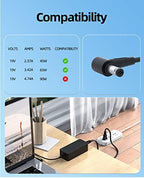 Replacement AC Charger Fit for Asus ADP-40KD BB(Compatible with 40W), PA-1650-01, ADP-65JH BB, EXA0703YH, N65W-03, ADP-65HB BB, PA-1650-66, SADP-65NB AB Gaming Monitor Power Supply Adapter Cord