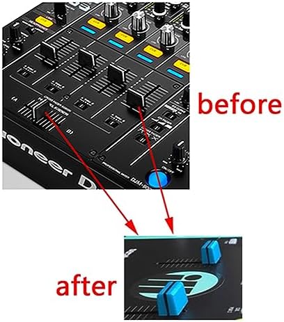 5pcs Universal Fader Knobs Replacement Fader Cap Slider for DJ Controller Mixer Console Pioneer Pioneer DJM、DDJ、XDJ, Denon Numark AKAI RANE VESTAX (Universal Blue Hats)