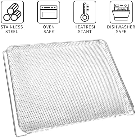 Replacement Air Fryer Basket for Ninja Foodi DT251 DT201 Air Fryer Oven, Stainless Steel Air Fryer Accessories for Ninja Foodi 10-in-1 Smart XL Air Fry Oven (for DT201 Series)