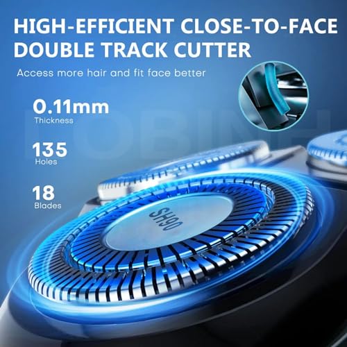 SH90 Replacement Heads Compatible with Philips norelco Series 9000(S9xxx) 8000(S8xxx) Electric Razor Shaver, Upgrade SH90/62 Replacement Double Blades for Philips Shaver 9000