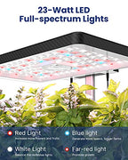 iDOO Hydroponics Growing System Kit 12Pods, Christmas Gifts for Women Mom, Herb Garden Indoor with LED Grow Light for Home, Built-in Fan, Auto-Timer, Adjustable Height Up to 11.3", 12Pods Kit-Black