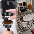54mm Espresso Dosing Funnel and Puck Screen Set, Magnetic Espresso Dosing Ring, Reusable Stainless Steel 53mm Coffee Filter Compatible with Breville 54MM Portafilter Espresso Machine Accessories
