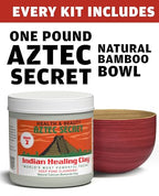 Aztec Secret Essential Indian Clay Mask Kit by Etana – 100% Natural Calcium Bentonite for Deep Pore Cleansing - Facial, Hair & Body Detox Set With Accessories