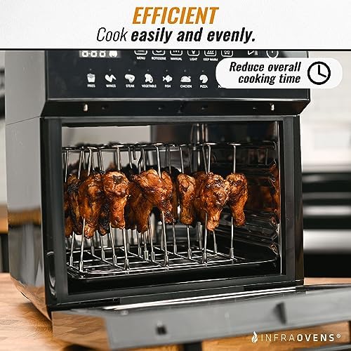 INFRAOVENS Air Fryer Rack for Ninja Speedi, Stainless Steel Accessories for SF301 Rapid Cooker 12-in-1, Airfryer Skewer Stand, Kabobs and Rib Barbecue BBQ Rack, Also Compatible with Toaster Ovens