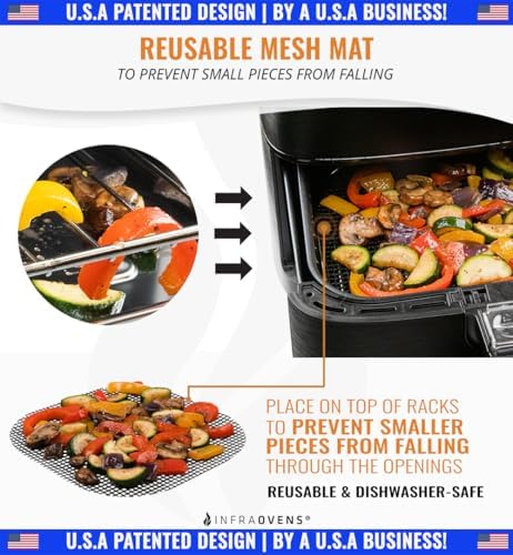 Air Fryer Liners Set of 3 with Silicone Mat, Heat Resistant Mats for Air Fryer Compatible with Ninja, Chefman, Instant Pot, Ultrean + more, Air Fryer Parchment Paper Liners Replacement Reusable Mats
