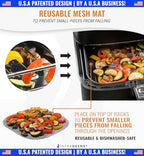 Air Fryer Liners Set of 3 with Silicone Mat, Heat Resistant Mats for Air Fryer Compatible with Ninja, Chefman, Instant Pot, Ultrean + more, Air Fryer Parchment Paper Liners Replacement Reusable Mats